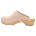 thumbnail image 3 of BJORK Maja Open Back Wood Leather Clogs (Pink - EU40), 3 of 9