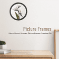 thumbnail image 5 of 10Inch Round Wooden Picture Frames Gift DIY Wall Hanging Wood Picture Holder Home Decoration(Black), 5 of 10