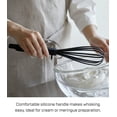 thumbnail image 3 of Yamazaki Home Floating Whisk, Black, Silicone + Nylon, Dishwasher Safe, Floating Design, No Assembly, 3 of 7