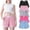 Pink, variant on Blekii 5 Pack Petite Fit Athletic Shorts Cotton Blend Soccer Running Summer Outfits Dark Blue 100