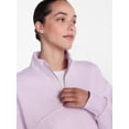 thumbnail image 5 of Athletic Works Women's Quarter Zip Fleece Sweatshirt, Sizes XS-XXXL, 5 of 6