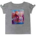 thumbnail image 2 of Frozen Elsa and Anna Girls 2 Piece Short Sleeve and Legging Set with Scrunchie, Toddler, 2 of 5