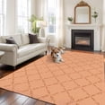 thumbnail image 2 of Orange Plaid Area Rugs 8'x10', Washable Small Throw Rugs for Living Room Patio, Modern Farmhouse Simple Abstract Stripes Indoor Outdoor Rug Non-Slip Low Pile Carpet Runner Reversible Floor Mats, 2 of 8