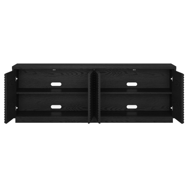 Tullis Rectangular TV Stand for TV's up to 78" in Black Grain