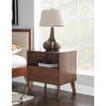 thumbnail image 3 of Linon Reid Mid-Century Single Drawer Nightstand, Medium Brown, 3 of 19