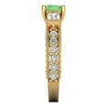 thumbnail image 3 of 2.33 ct Round Cut Simulated Green Diamond Three-Stone Engagement Ring for Women in 14K Yellow Gold, 3 of 5