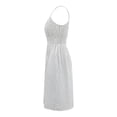 thumbnail image 4 of Vestido George para Mujer Sin Manga Escote Plisado Tirantes Ajustables Rayas Blanco Talla EG, 4 of 4