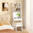 thumbnail image 2 of Gymax Vanity Desk w/ Flip-up Mirror and Stool w/ 6 Compartments, 2 of 10