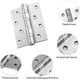 thumbnail image 4 of Bisagras,8 Piezas Bisagras de Puerta de Acero Inoxidable de 100 x 80 mm con 64 Piezas de Tornillos,Bisagras para Muebles de Cocina,Armarios de Hardware,Ventanas,Cajas de Madera, 4 of 5
