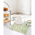 thumbnail image 4 of Spring Floral Kitchen Dish Towels for Drying Dishes Set of 4, Watercolor Orchid Flowers Leaves Botanical Green Waffle Weave Microfiber Hand Tea Bathroom Towels Quick Dry & Absorbent Towel 12x12, 4 of 7