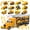 Yellow, variant on Joyfy 25 in 1 Die-cast Military Army Play Vehicle Set, Vehicles with Sounds and Lights in Carrier Truck, Push and Go Car Toy, Kids Christmas Birthday Gifts for 3 4 5 6 Years Old Boys