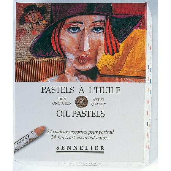 Sennelier Oil Pastel Set, 24-Color Portrait Cardboard Set