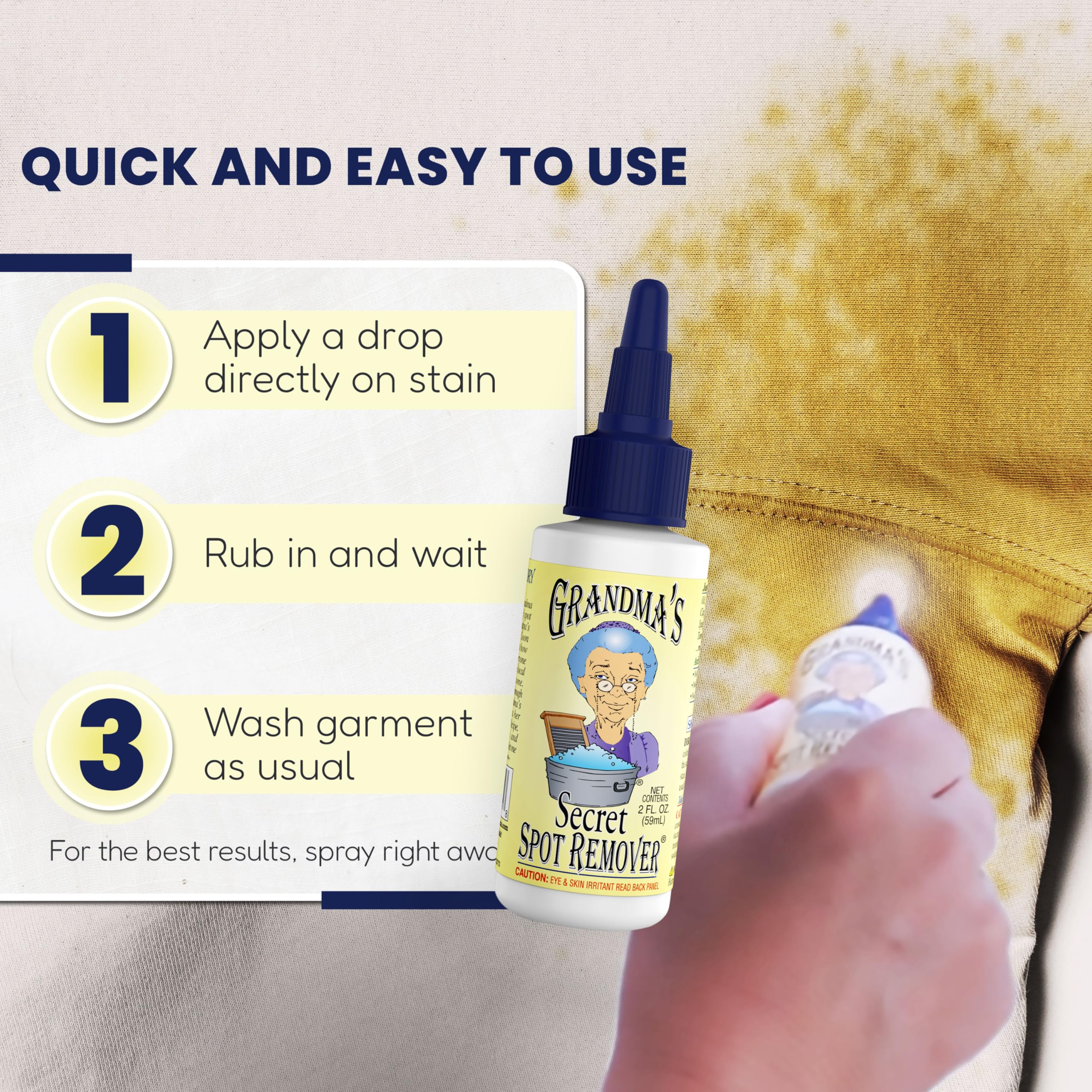 Grandma's Secret Spot Remover for Clothes, 2oz, 2 Pack photo 7