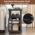 thumbnail image 6 of PLAMLE End Tables for Living Room with Storage Shelf,Narrow Sofa Side Table Slim Chair Side Table Adjustable Feet End table for Bedroom, 6 of 7