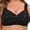 Black, variant on Front Closure Bras for Seniors, Wireless Comfort Bras for Older Women, Wide Strap Push Up Full Coverage Plus Size Bra