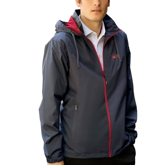 Men's Charcoal/Red Richmond Spiders Club Full-Zip Hooded Jacket