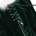 thumbnail image 4 of Grebrafan Corset Christmas Push up Shoulder Strap Bustier Dark Green XL, 4 of 5