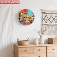 thumbnail image 4 of Wooden Wall Clock with Autumn Street Scene Art Roman Numerals for Artistic Home Decor, Battery Operated(AA Batteries Not Inclued), Silent Movement, Accurate Time, Size 9. 8in/25cm, 4 of 8