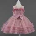 thumbnail image 5 of Miluxas Toddler Baby Flower Girl Dress Sleeveless Lace Tulle Princess Dress Pageant formal Birthday Party Dress Pink 5 Years, 5 of 8