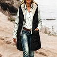 thumbnail image 7 of BXJX Womens Puffer Hooded Vests, Full Zip Sleeveless Mid-length Fleece Lined Winter Outerwear with Pockets Black Size 3XL, 7 of 7