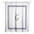 thumbnail image 2 of Creative Products Navy Blue and White Letter G Monogrammed 71x74 Shower Curtain, 2 of 7