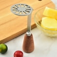 thumbnail image 4 of Machacadores de patatas duraderos de acero inoxidable, machacador de aguacate con mango de madera, herramienta de cocina perfecta para triturar frutas y verduras, apto para lavavajillas, portátil, 4 of 7