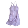 thumbnail image 7 of Xaqiouau Womens Sleeveless Nightgown Spaghetti Strap Sleep Dress Lightweight Casual Nightwear Mini Lounge Dress Comfortable Homewear, 7 of 7
