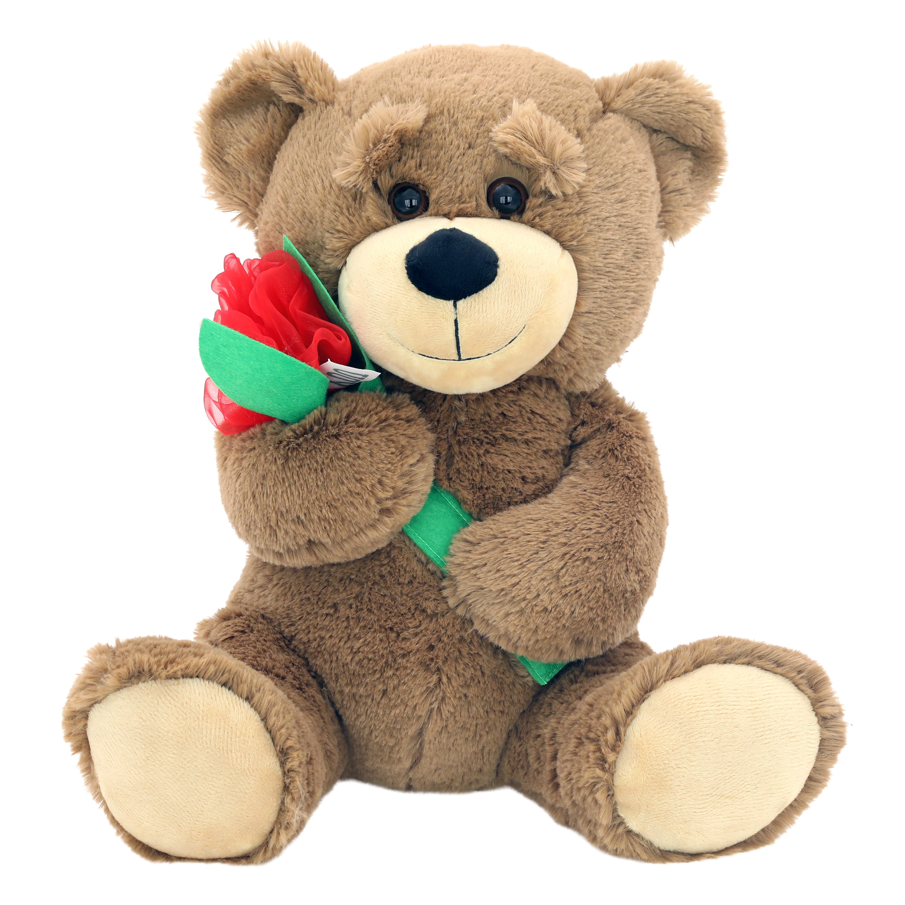 Way to Celebrate! Valentine’s Day 13in Rose Scented Plush Teddy Bear, Tan