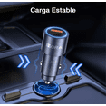 thumbnail image 4 of Cargador para Auto BLOOSOM 38W Rápida PD 20W y QC 3.0 18W con Cable Tipo C A C, 4 of 5