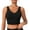 Black, variant on Womens Sport Bras Athletic Tank Tops Padded Yoga Tops with Built in Bras Soft Wirefree V Neck Workout Tank Light Support Longline Wide Straps