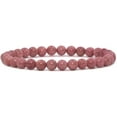 thumbnail image 1 of Angelstones Bracelet Extensible en Perles Rondes de 6mm Rhodonite Rose Naturel 6.5 Pouces, 1 of 2