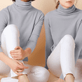 thumbnail image 2 of Turtleneck Sweater for Women Fashion Solid Color Casual Knitted Cotton Long Sleeve Warm Wool Tunic Tops Slim Pullover Basic Tops Jumpers Blouse, 2 of 4