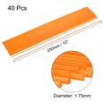 thumbnail image 2 of Uxcell PLA Filament Refills for 3D Printing Pen 10inch Length 40pcs Clear Orange, 2 of 5
