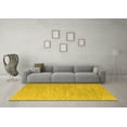 thumbnail image 3 of Ahgly Company Indoor Round Solid Yellow Modern Area Rugs, 5' Round, 3 of 4