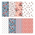 thumbnail image 2 of Soimoi 8 Pc Fat Quarter Bundle,Basic Floral Stripe CollectionPrint 18"x 22"DIY Patchwork-100% CottonPre-Cut Quilting Fabric Multicolor, 2 of 7