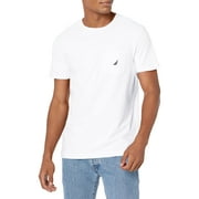 Nautica Men's Big & Tall Solid Crew Neck Short-Sleeve Pocket T-Shirt, Bright White, 4XLT Tall