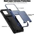 thumbnail image 5 of KOMI pour iPhone 13 Étui avec Porte-Cartes [Ranger 5 Cartes] Double Couche Robuste Antichoc Étui Portefeuille iPhone 13 avec Fente pour Carte Cachée Grand Étui de Rangement pour iPhone 13 (Bleu), 5 of 5