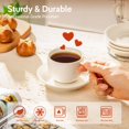 thumbnail image 2 of Tazas para capuchino de porcelana Sweese, 240 ml, con platillos, juego de 4, 2 of 8