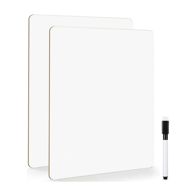Petit Tableau Effaçable à Sec, Mini Tableau Blanc Double Face Portable pour Étudiants Enseignants Kit de Fournitures Scolaires Set 1