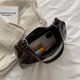 thumbnail image 4 of Bolso Mujer Charol Color Sólido Bolso Media Luna Axila Pequeña Café, 4 of 9