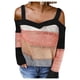 thumbnail image 2 of Puntoco Suéter Mujer Moda Cuello En V Manga Larga Hombro Frío Suéter De Punto Sudaderas Navidad Liquidación Puntoco Puntoco-1163, 2 of 5