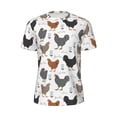 thumbnail image 5 of Wukai Retro Rooster Print Men's Short-Sleeved Mesh T-Shirt,Quick-Dry Short Sleeve Workout T-Shirt-6X-Large, 5 of 8