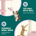 thumbnail image 5 of Einfach Small Cat Tree 29.5" Tower Condo with Sisal Scratcing Post Hammock Top Perch for Indoor Cats, Pink, 5 of 8