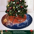 thumbnail image 6 of GZHJMY Basketball Christmas Tree Skirt Home Decoration Large Round Christmas Tree Skirt for Holiday Party Home Christmas Day Ornaments, 47.2", 6 of 6