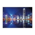 thumbnail image 1 of Ambesonne City Jigsaw Puzzle, Hong Kong Island Modern, Heirloom-Quality Fun Activity for Family Durable Cardboard, 1000 pcs, Royal Blue Orange White, 1 of 5