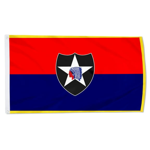 Cayyon Indian Head Division Flag 3x5Feet Military Banner with 2 Brass Grommets