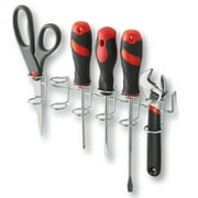 Hyper Tough Multi-Tool And Screwdriver Organizer Holder for a Pegboard, Zinc Plated Steel, 6 Slots