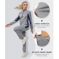 thumbnail image 5 of Women's 2Pc Full Zip Tracksuit, 4 Way Stretch Breathable with Reflective & Zipper Pockets for Gym Running Light Grey 2XL, 5 of 8