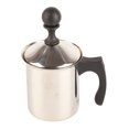 thumbnail image 1 of Espumador de leche de malla doble con resorte y acero inoxidable de 400 ml para café, 1 of 8