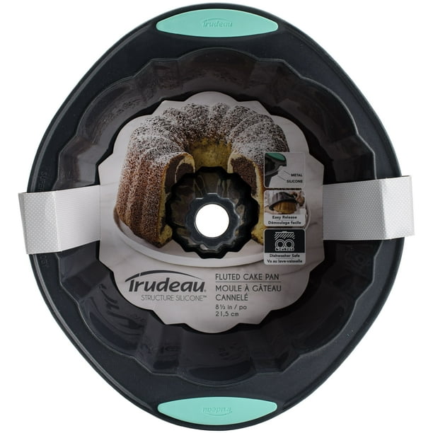 Trudeau Maison Fluted Silicone Cake Pan Gray/Mint-Fluted 8 ...
